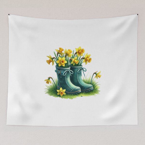 Item preview, Green welly boots and Yellow spring daffodils. Very pretty floral design designed and sold by Invisible-Cult.