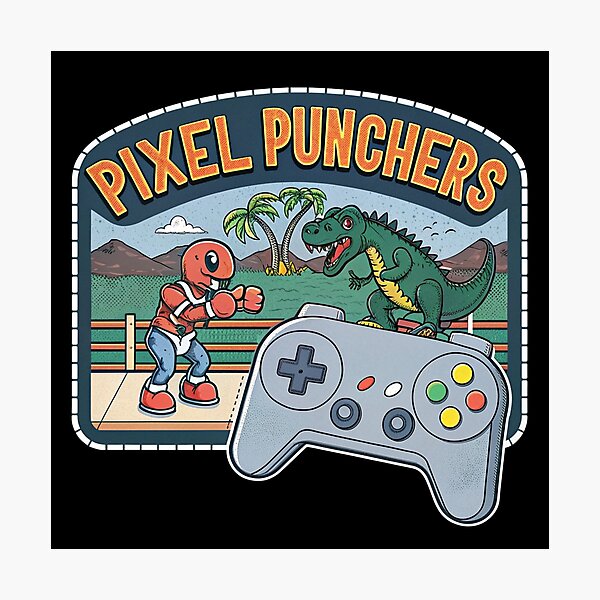 Item preview, Pixel Punchers - Retro Video Game designed and sold by Lucky Dog Merch.