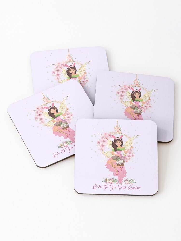 Thumbnail 1 of 5, Coasters (Set of 4), Gigi Love To You This Easter™ designed and sold by TeelieTurner.