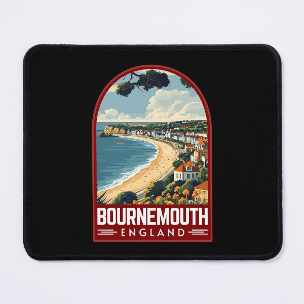 Item preview, Bournemouth in Dorset, England Retro Travel Art Emblem designed and sold by MaateoDesign.