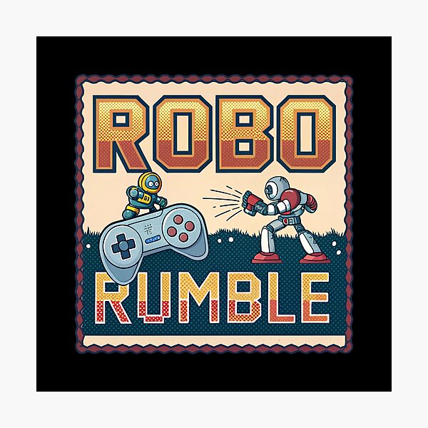 Item preview, Robo Rumble - Retro Video Game designed and sold by Lucky Dog Merch.
