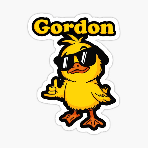 Vista previa del artículo con la obra «Gordon», diseñado y vendido por DuckieMakes.