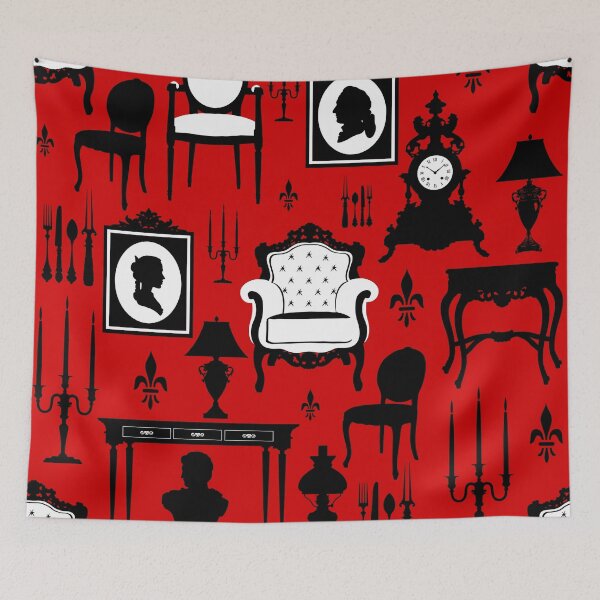 Item preview, haunted victorian mansion red vintage  designed and sold by Gossip Rag.
