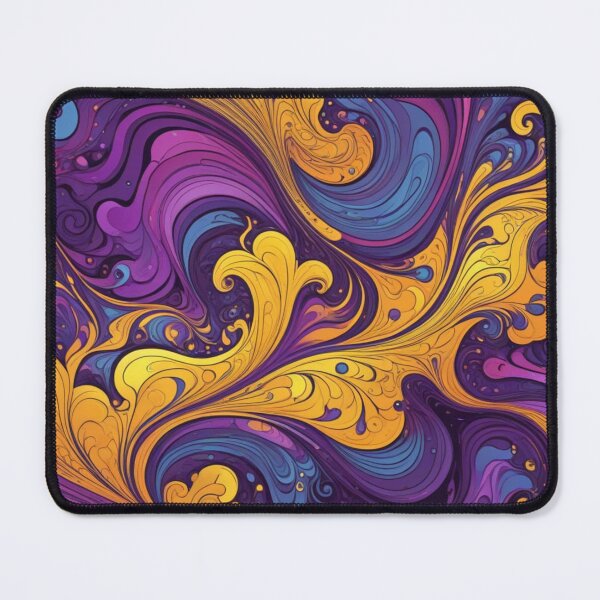 Item preview, Vibrant Golden and Purple Swirling Abstract designed and sold by Harmonic_Layers.