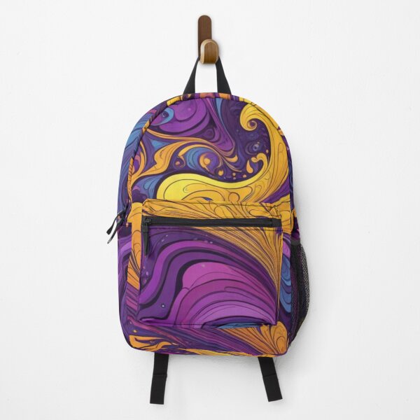 Item preview, Vibrant Golden and Purple Swirling Abstract designed and sold by Harmonic_Layers.
