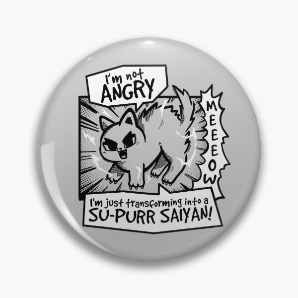 Item preview, angry cat supurr saiyan  designed and sold by NemiMakeit.