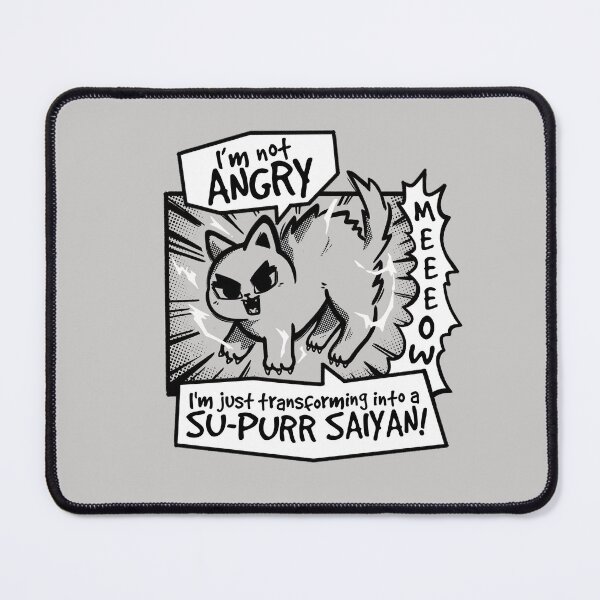 Item preview, angry cat supurr saiyan designed and sold by NemiMakeit.