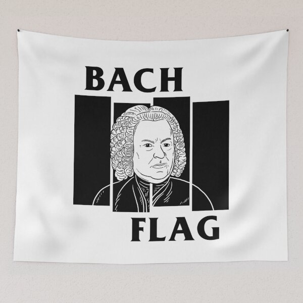 Aperçu de l'œuvre Drapeau de Bach créée et vendue par Yipptee Shirts.