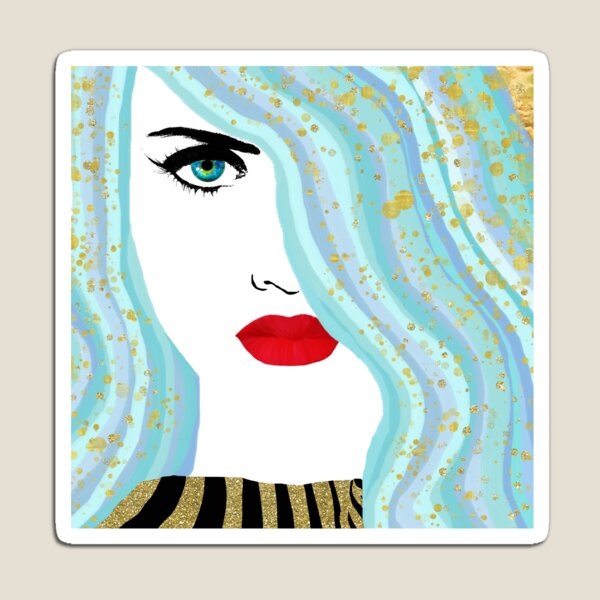 Item preview, Francesca Has Mermaid Hair fashion art designed and sold by Glimmersmith.