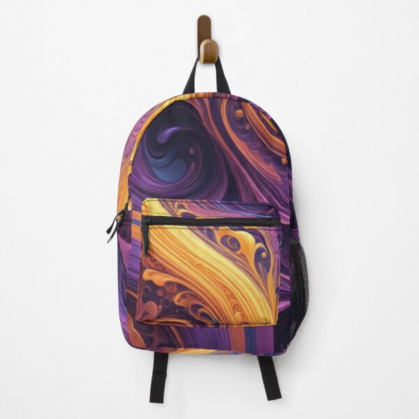 Item preview, Fiery Golden and Purple Fluid Swirls designed and sold by Harmonic_Layers.