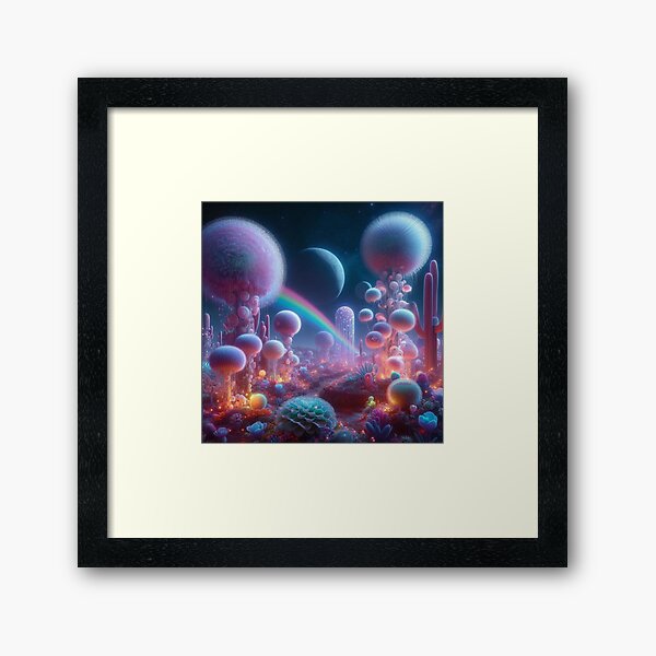 Item preview, Space Flowers Bloom Sci-Fi Fantasy Botanical Garden Art designed and sold by DreamSculptress.
