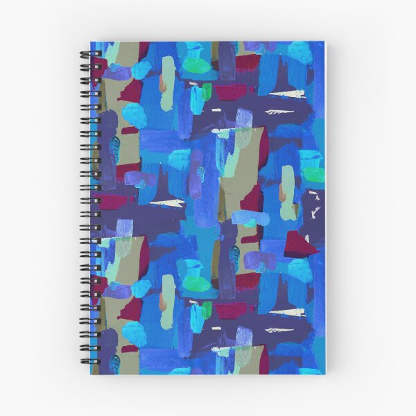 Item preview, Abstract brushstrokes pattern blue designed and sold by Alessandro Remo Mazzoni Remotextiles.