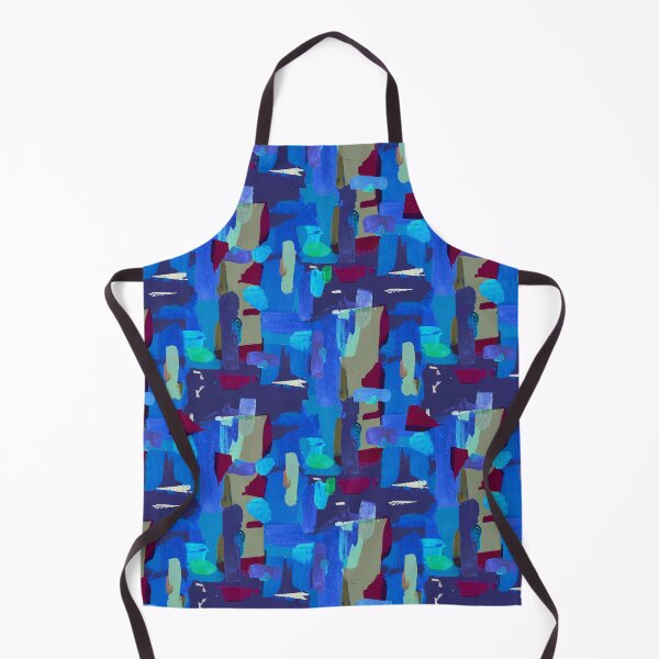 Item preview, Abstract brushstrokes pattern blue designed and sold by Alessandro Remo Mazzoni Remotextiles.