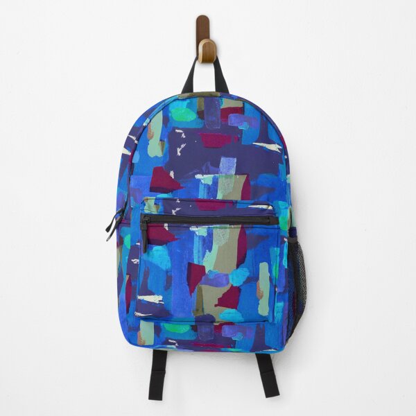 Item preview, Abstract brushstrokes pattern blue designed and sold by Alessandro Remo Mazzoni Remotextiles.