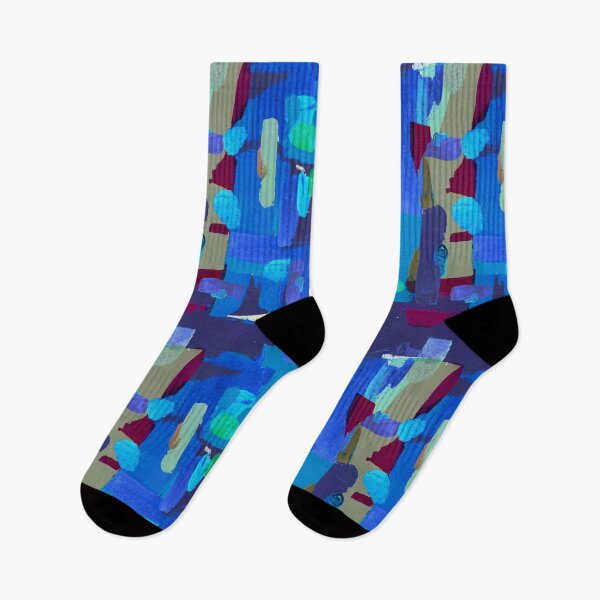 Item preview, Abstract brushstrokes pattern blue designed and sold by Alessandro Remo Mazzoni Remotextiles.
