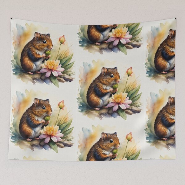 Item preview, Garden Feast: A Mouse's Delicate Dining designed and sold by CrushyAIDesigns.