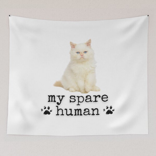 Item preview, Funny Persian Cat – "My Spare Human" Design for Cat Lovers designed and sold by Fredster1966.