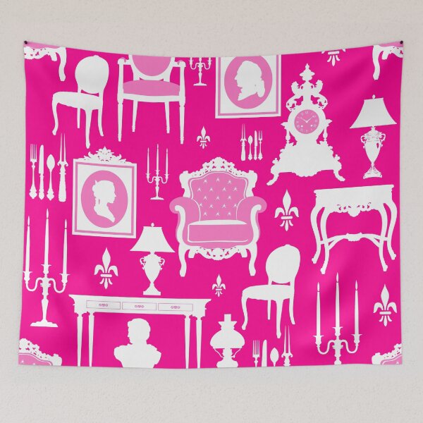 Item preview, haunted victorian mansion pink vintage designed and sold by Gossip Rag.
