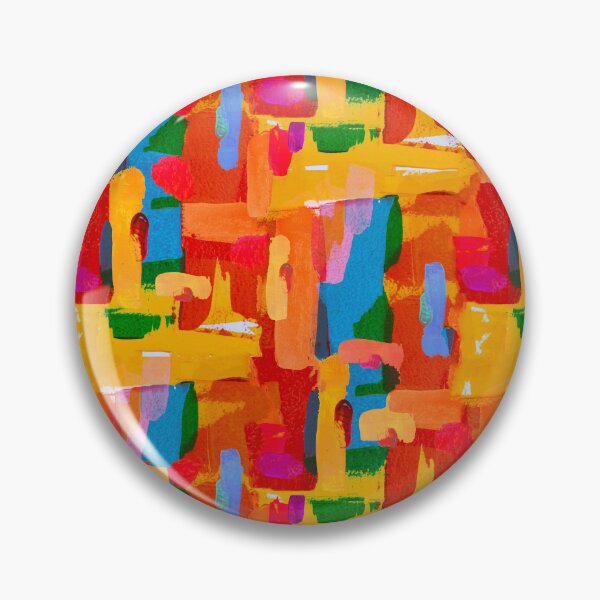 Item preview, Abstract brushstrokes pattern orange yellow green designed and sold by Alessandro Remo Mazzoni Remotextiles.