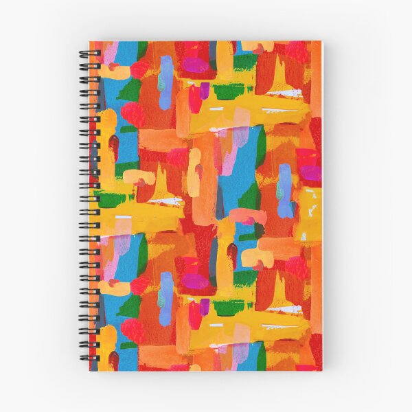 Item preview, Abstract brushstrokes pattern orange yellow green designed and sold by Alessandro Remo Mazzoni Remotextiles.