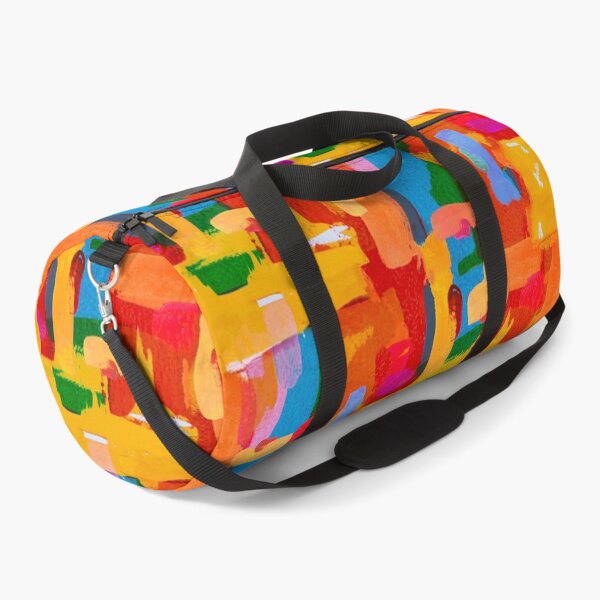 Item preview, Abstract brushstrokes pattern orange yellow green designed and sold by Alessandro Remo Mazzoni Remotextiles.