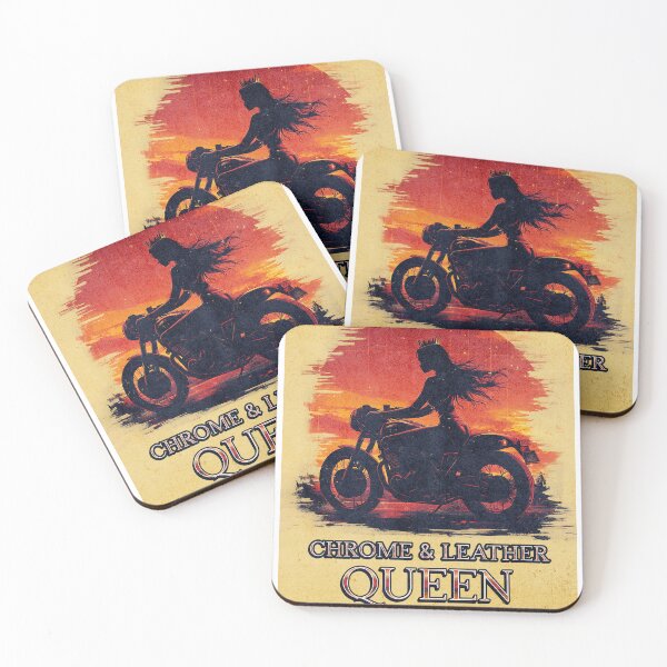 Item preview, Bikergirl: chrome & leather queen designed and sold by HannaArtHeart.