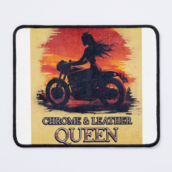 Item preview, Bikergirl: chrome & leather queen designed and sold by HannaArtHeart.