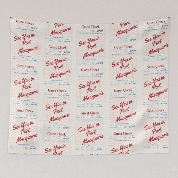 Item preview, See You in Port Macquarie - Vintage Diner Guest Check Travel Print designed and sold by RM-Journey.