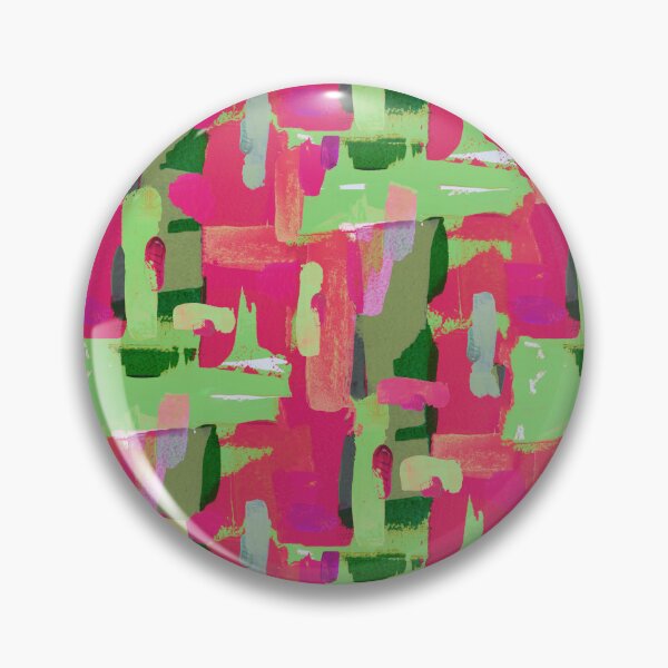 Item preview, Abstract brushstrokes pattern pink green designed and sold by Alessandro Remo Mazzoni Remotextiles.