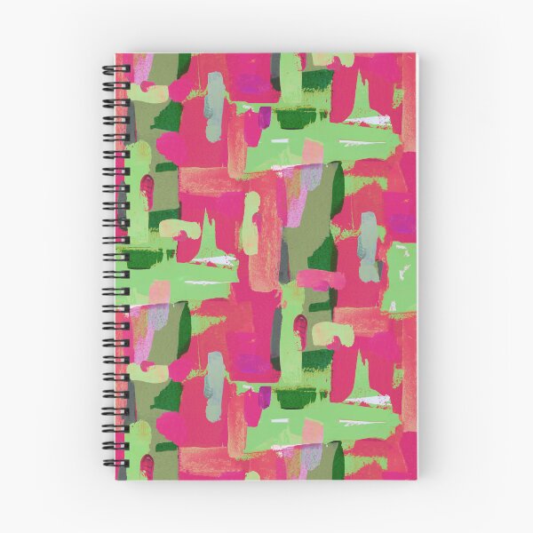 Item preview, Abstract brushstrokes pattern pink green designed and sold by Alessandro Remo Mazzoni Remotextiles.