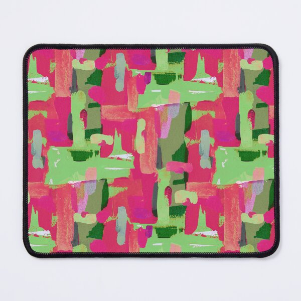 Item preview, Abstract brushstrokes pattern pink green designed and sold by Alessandro Remo Mazzoni Remotextiles.