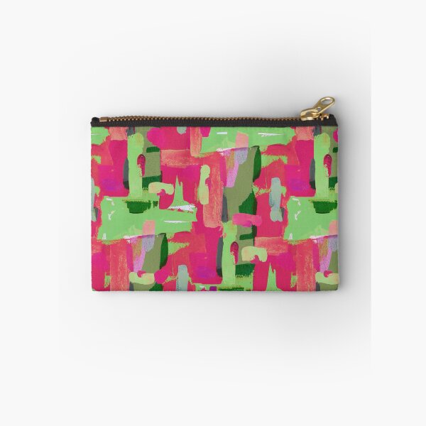 Item preview, Abstract brushstrokes pattern pink green designed and sold by Alessandro Remo Mazzoni Remotextiles.