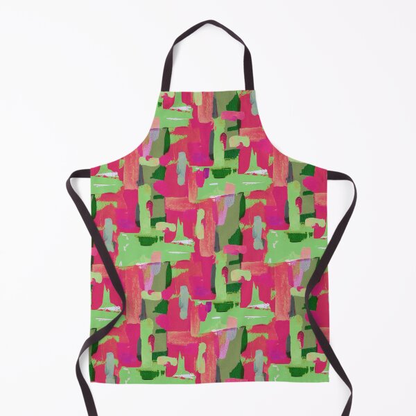Item preview, Abstract brushstrokes pattern pink green designed and sold by Alessandro Remo Mazzoni Remotextiles.