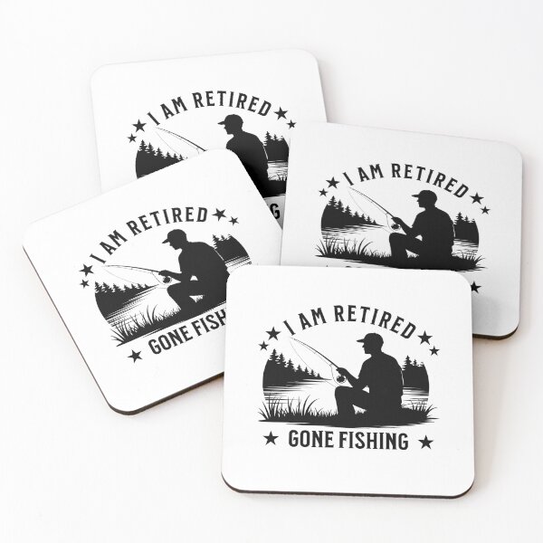 Item preview, I am retired - I am fishing - black silhouette design designed and sold by SpecialtiesShop.