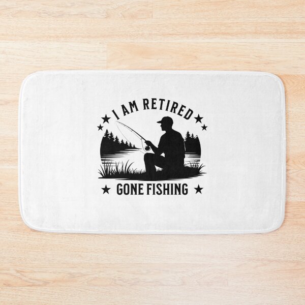 Item preview, I am retired - I am fishing - black silhouette design designed and sold by SpecialtiesShop.