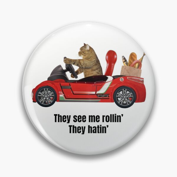 Item preview, They see me rollin' They hatin' cat with his groceries designed and sold by SirenSeventyOne.