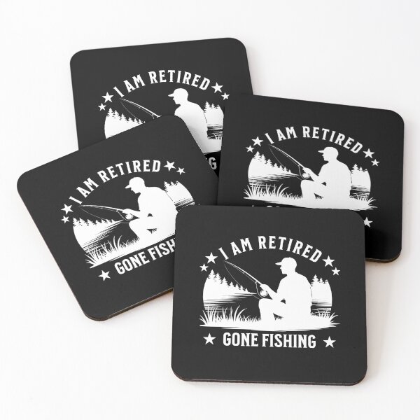 Item preview, I am retired - am fishing - white silhouette design designed and sold by SpecialtiesShop.