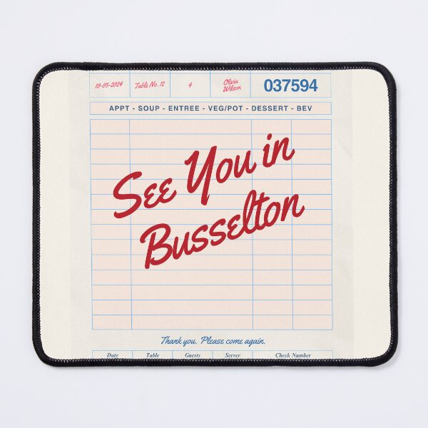 Item preview, See You in Busselton - Vintage Diner Guest Check Travel Print designed and sold by RM-Journey.