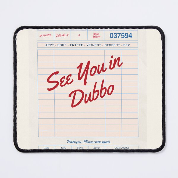 Item preview, See You in Dubbo - Vintage Diner Guest Check Travel Print designed and sold by RM-Journey.