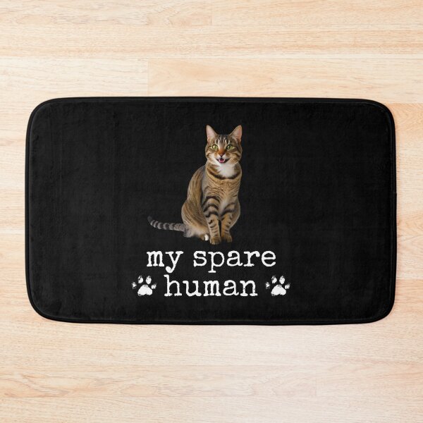 Item preview, Funny Tabby Cat – "My Spare Human" Design for Cat Lovers designed and sold by Fredster1966.