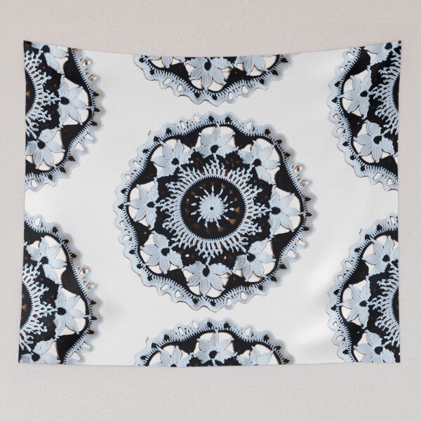 Item preview, Black & White Crochet Mandal Photography designed and sold by Atarac.