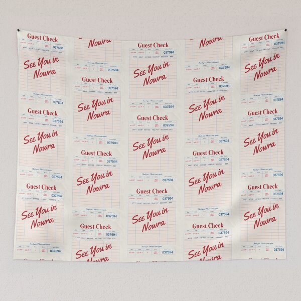 Item preview, See You in Nowra - Vintage Diner Guest Check Travel Print designed and sold by RM-Journey.