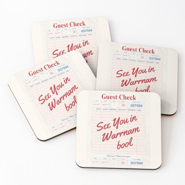 Item preview, See You in Warrnambool - Vintage Diner Guest Check Travel Print designed and sold by RM-Journey.