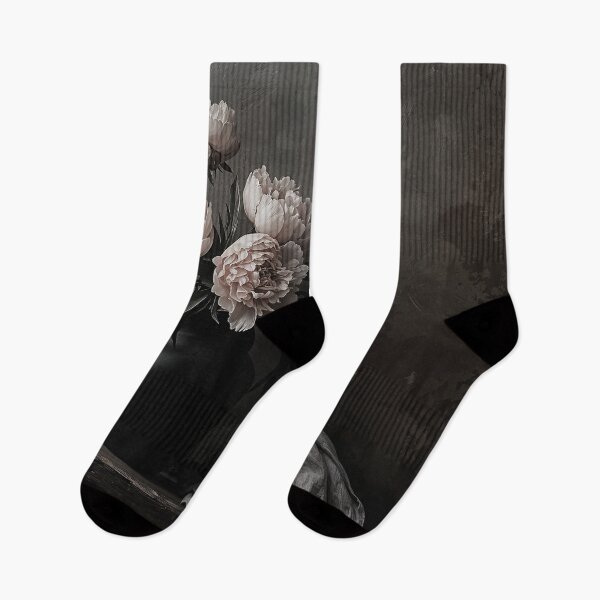 Artikelvorschau, Zeitlose Eleganz Pfingstrosen in einer schwarzen Vase entworfen und verkauft von oanaunciuleanu.