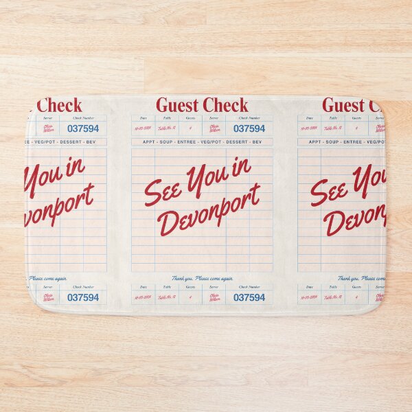 Item preview, See You in Devonport - Vintage Diner Guest Check Travel Print designed and sold by RM-Journey.