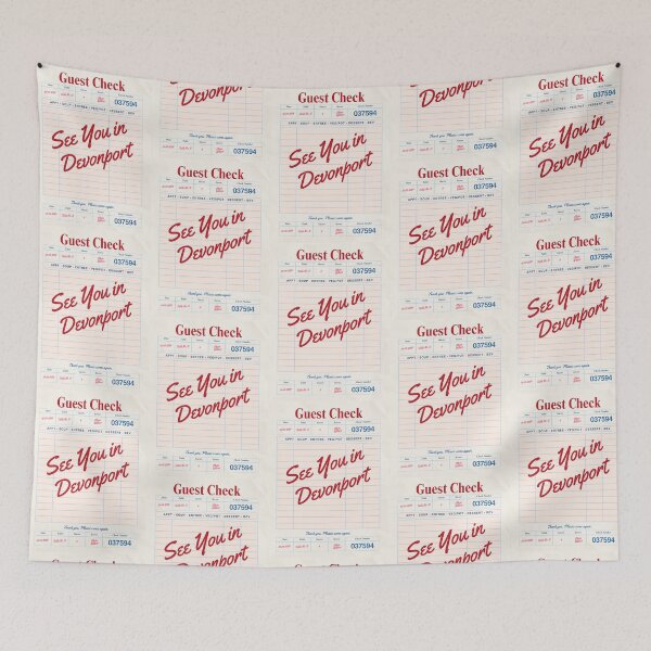 Item preview, See You in Devonport - Vintage Diner Guest Check Travel Print designed and sold by RM-Journey.