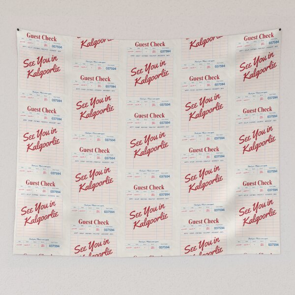 Item preview, See You in Kalgoorlie - Vintage Diner Guest Check Travel Print designed and sold by RM-Journey.