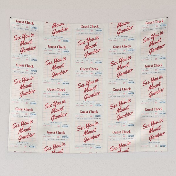 Item preview, See You in Mount Gambier - Vintage Diner Guest Check Travel Print designed and sold by RM-Journey.