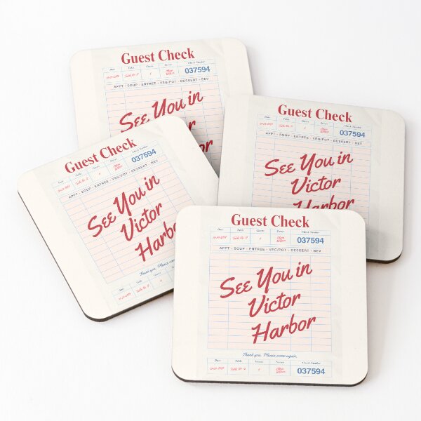Item preview, See You in Victor Harbor - Vintage Diner Guest Check Travel Print designed and sold by RM-Journey.
