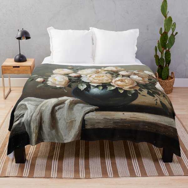Item preview, Timeless Elegance Peonies in a Black Vase designed and sold by oanaunciuleanu.